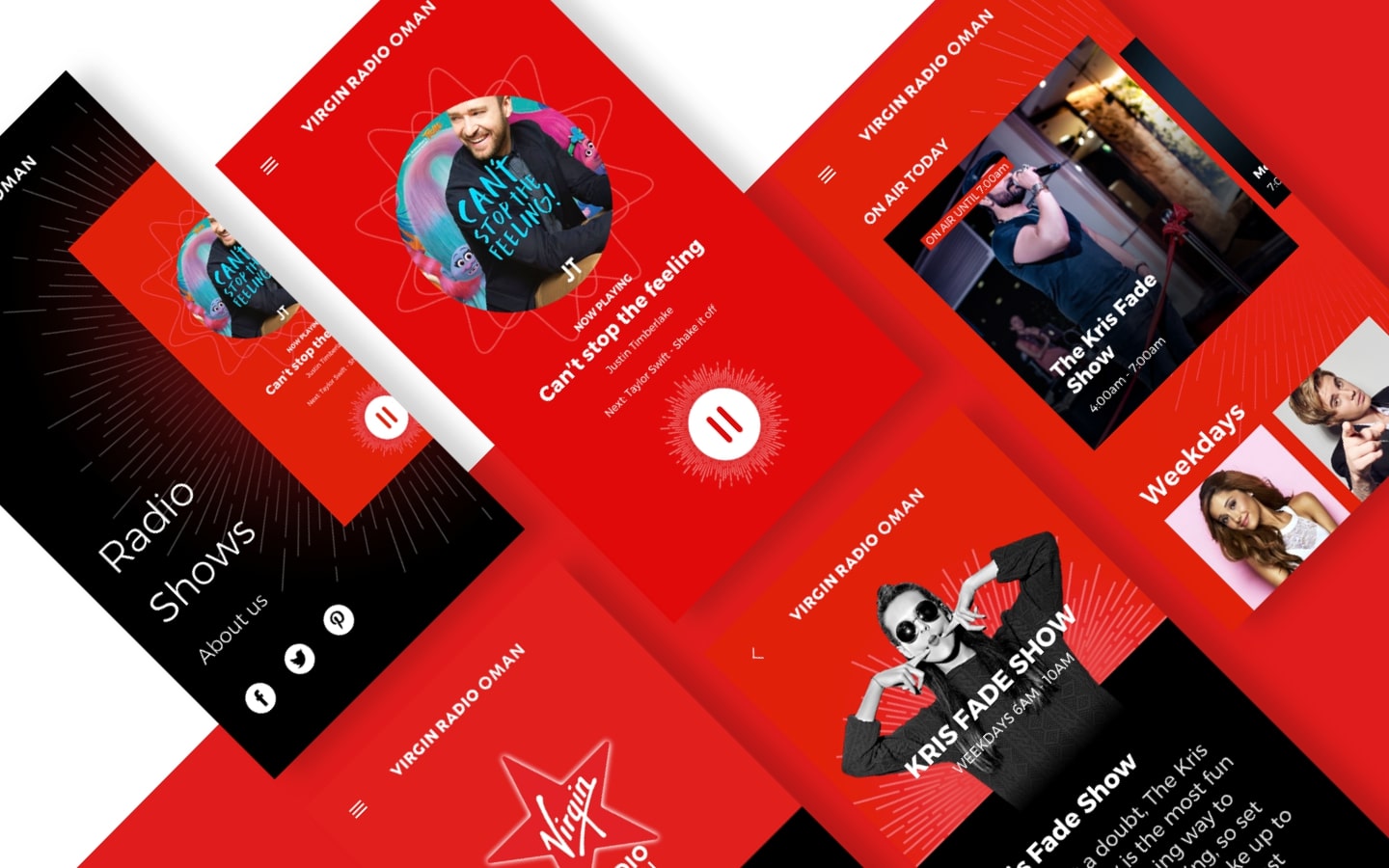 Virgin Radio Oman Mobile App Designs Virgin Radio Oman Mobile App Designs